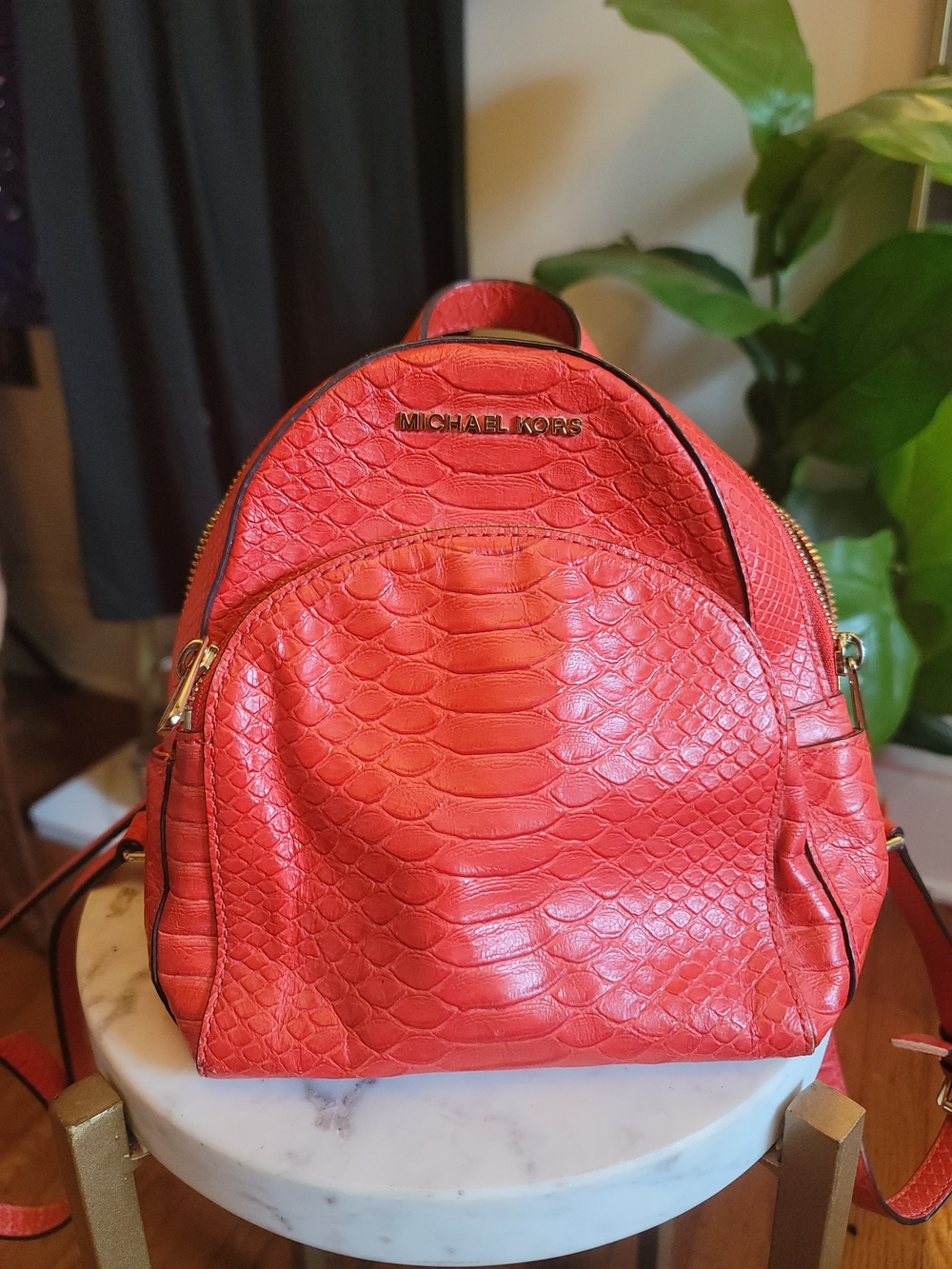 Michael Kors Mandarin Embossed Leather Mini Backpack Style: 'Abbey'